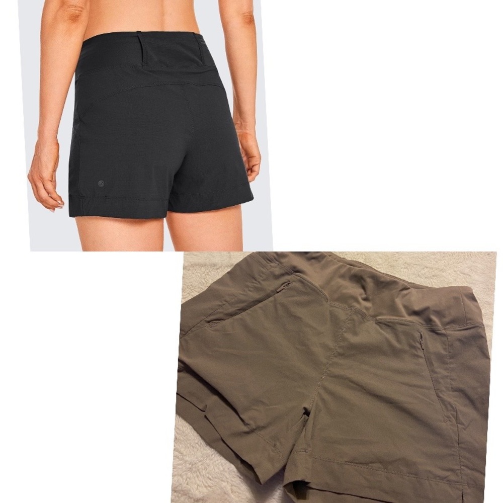 CRZ YOGA Women's Athletic Shorts Tan